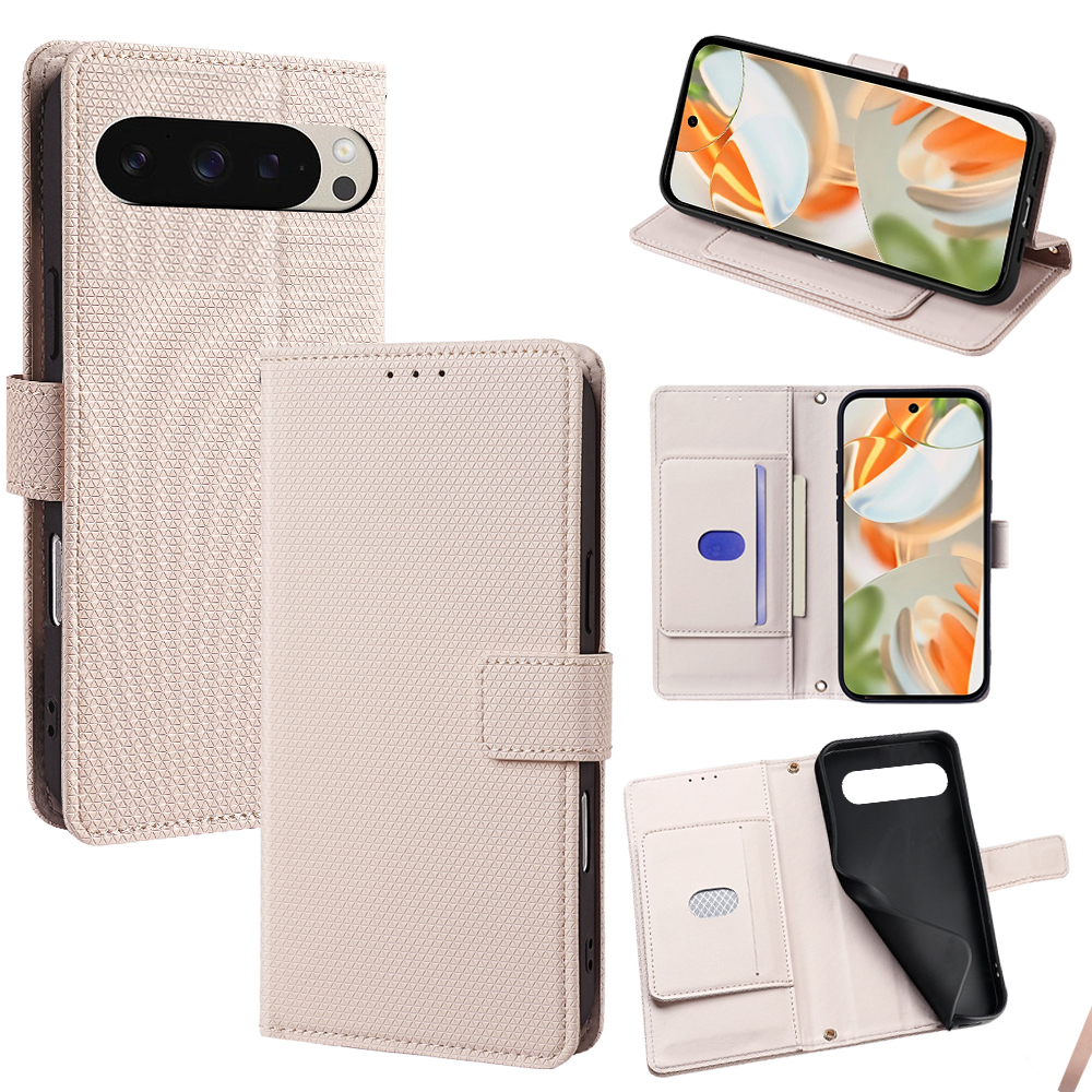 Flip Cover for Google Pixel 9 Pro 5G/ Google Pixel 9 5G PU Leather Phone Case Durable Wallet Magnetic Flip Leather Cover