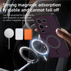 Luxury 3D Texture Phone Case for Infinix Note 50 Pro 4G 50 4G [Built-in Magnetic Ring] Wireless Charging Cover