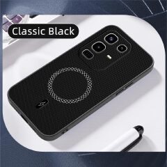 Luxury 3D Texture Phone Case for Infinix Note 50 Pro 4G 50 4G [Built-in Magnetic Ring] Wireless Charging Cover
