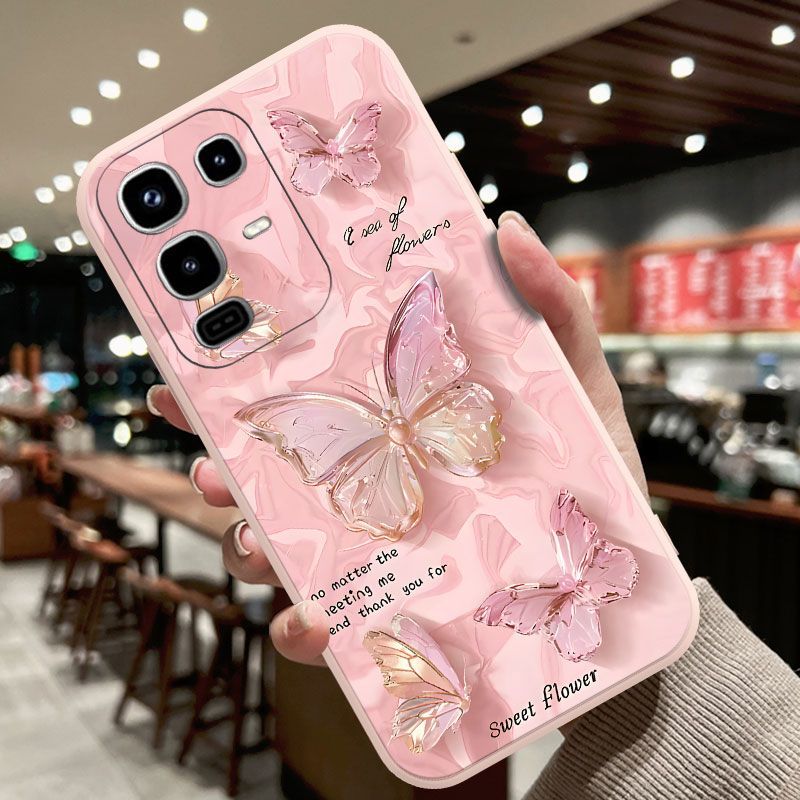 Phone Case for Infinix Note 50 Pro 4G (X6855) Butterfly Temperament Painted Retro Water Ripple Mobile Phone Case