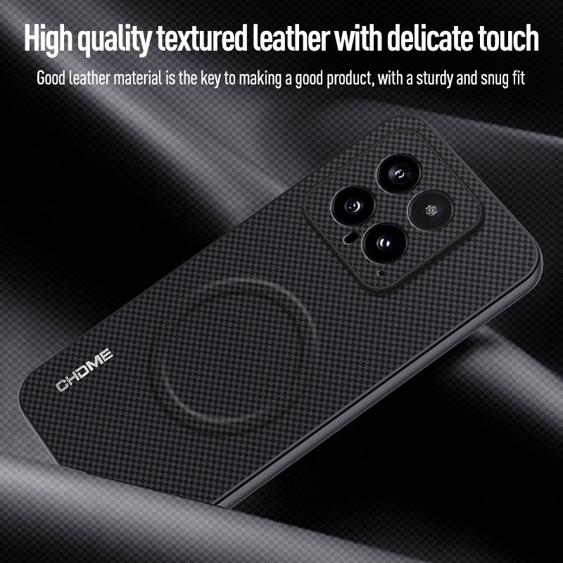 Luxury Business Phone Case for Xiaomi 14 5G, Magnetic Leather All-inclusive Back Cover