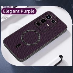 Luxury 3D Texture Phone Case for Infinix Note 50 Pro 4G 50 4G [Built-in Magnetic Ring] Wireless Charging Cover