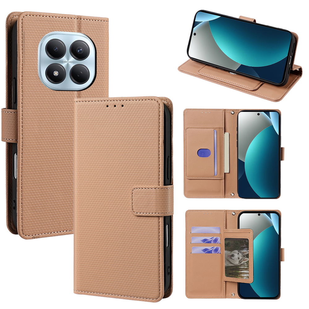 Flip Cover for Xiaomi Redmi Note 15 Pro 4G PU Leather Phone Case Durable Wallet Magnetic Flip Leather Cover