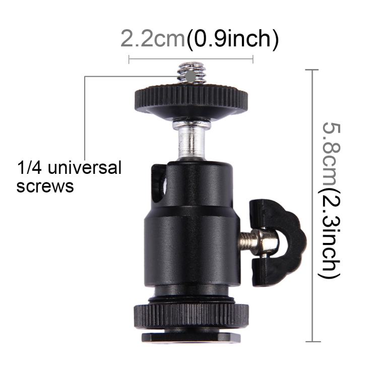 Hot Shoe Tripod Head Screw Mount for DSLR Camera