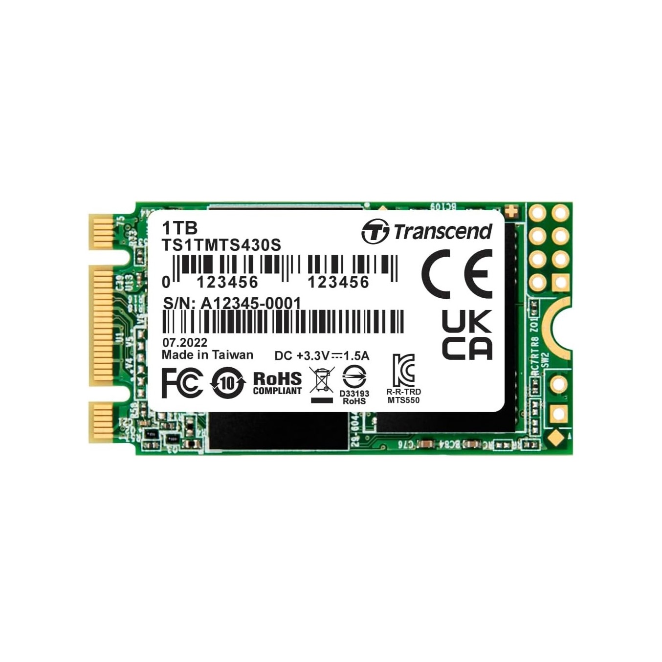 Transcend M.2 2242 SATA SSD Drive
