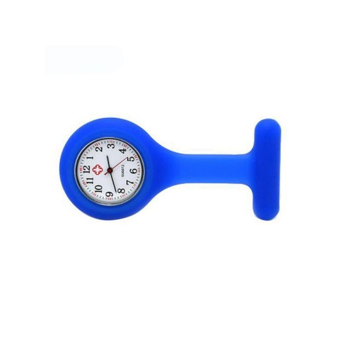 Fashion Silicone Nurse Watch - Blue, Quartz Movement, Compact Design, 0.2 kg