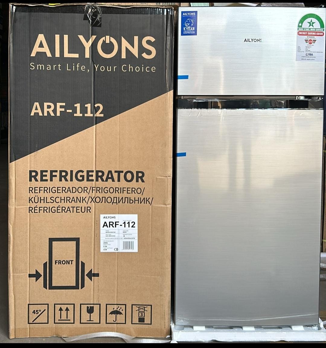 🧨 CLEARANCE OFFER 🧨 - A 1 pc Ailyons Double Door Fridge 112L available at affordable price and of very high quality