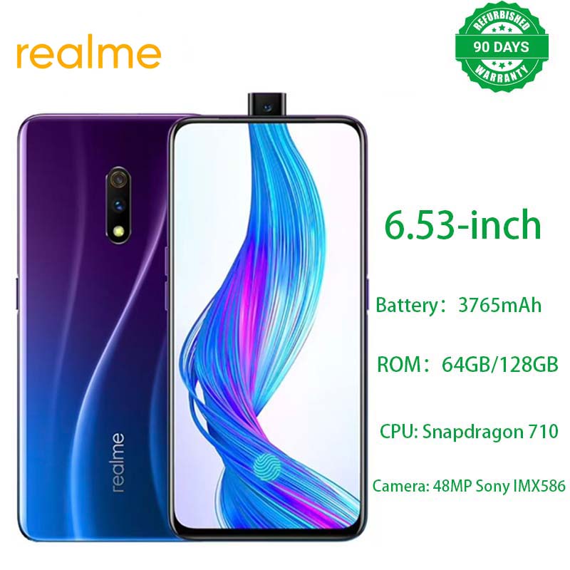 Refurbished realme X Phone: 6.53" Display, SD710 Processor, 48MP AI Dual Camera, 3765mAh Battery,  Dual SIM