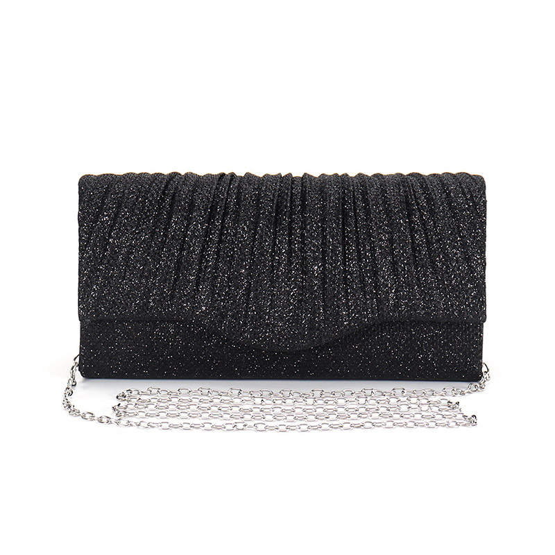 Silver Clutch Bags, Women's Clutches Evening Bags with Detachable Chain, Sequin Bag Envelope Handbags Purses for Women Bridal Prom Party Wedding