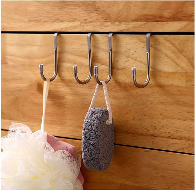 Set of 5pcs Universal S-Shaped Door Hook,  Stainless Steel Organizer Hanger for Hats, Bags, Towels, Keys, and Coats – Space-Saving Storage Solution for Home, Kitchen, Bathroom, and Garage