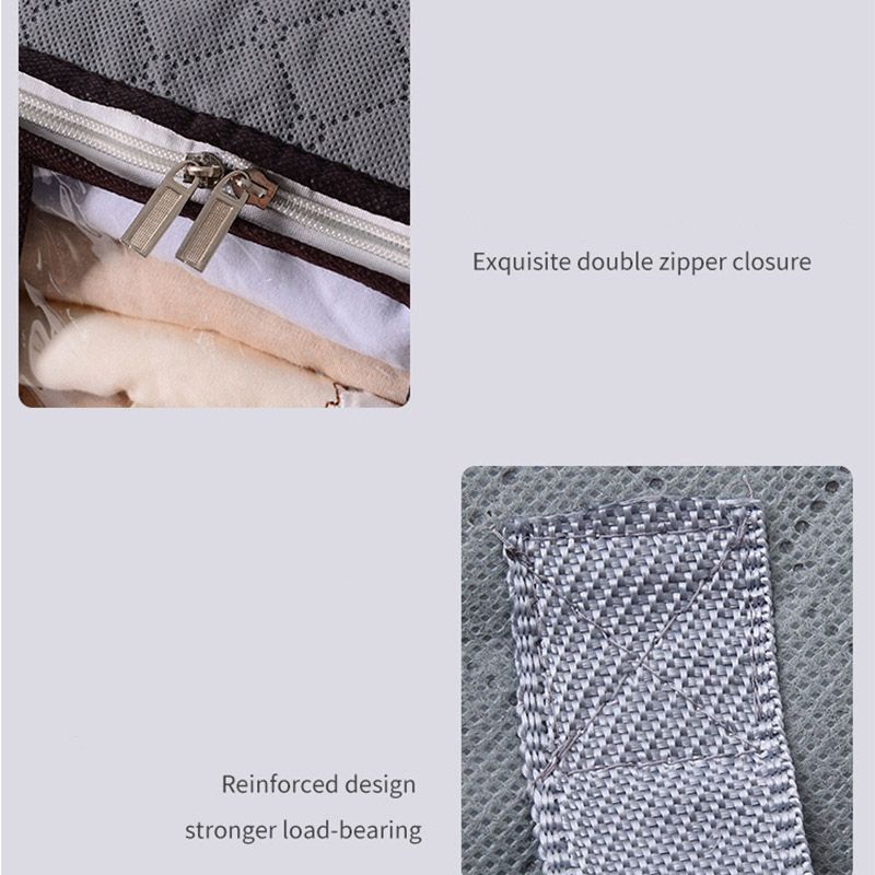 Set of 2PCS Quilt Big Storage Bag Non-Woven Fabric Oversized Moisture-Proof Luggage Duvet Cloth Storage Bag（70*50*30CM）