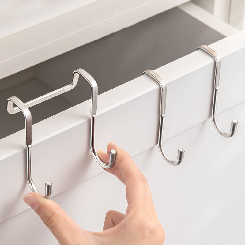 Set of 5pcs Universal S-Shaped Door Hook,  Stainless Steel Organizer Hanger for Hats, Bags, Towels, Keys, and Coats – Space-Saving Storage Solution for Home, Kitchen, Bathroom, and Garage