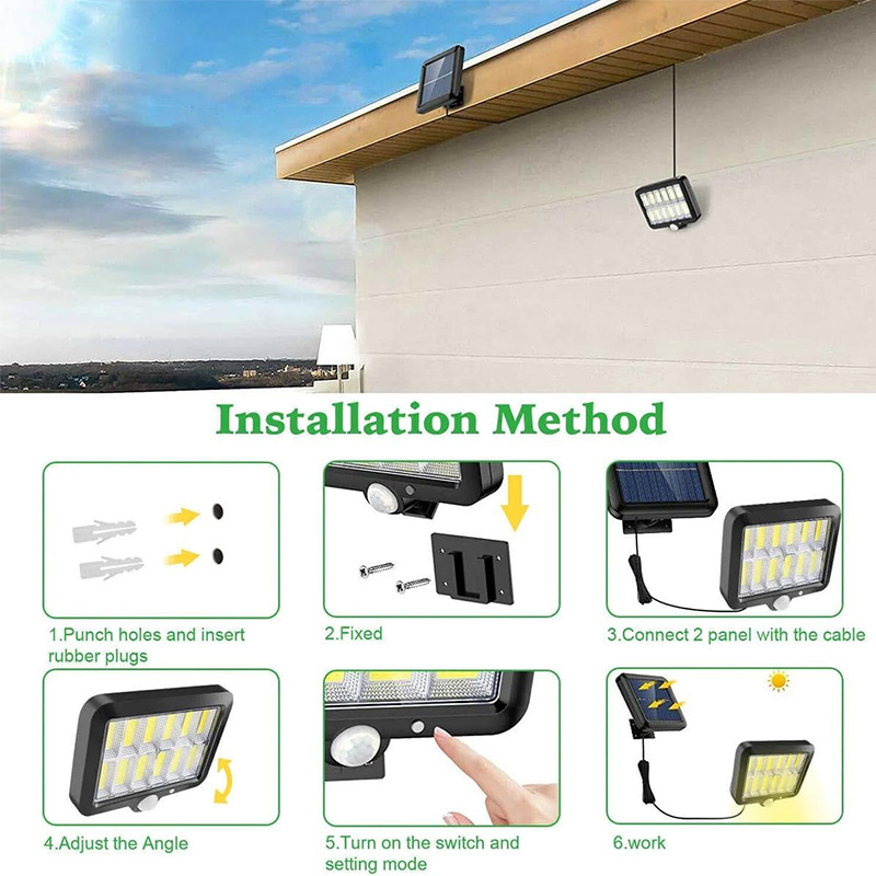 1PC Outdoor Wall Light Solar Split Led Induction Separation Indoor Garden Garage Light Outdoor Wall Light Porch & Patio Lights