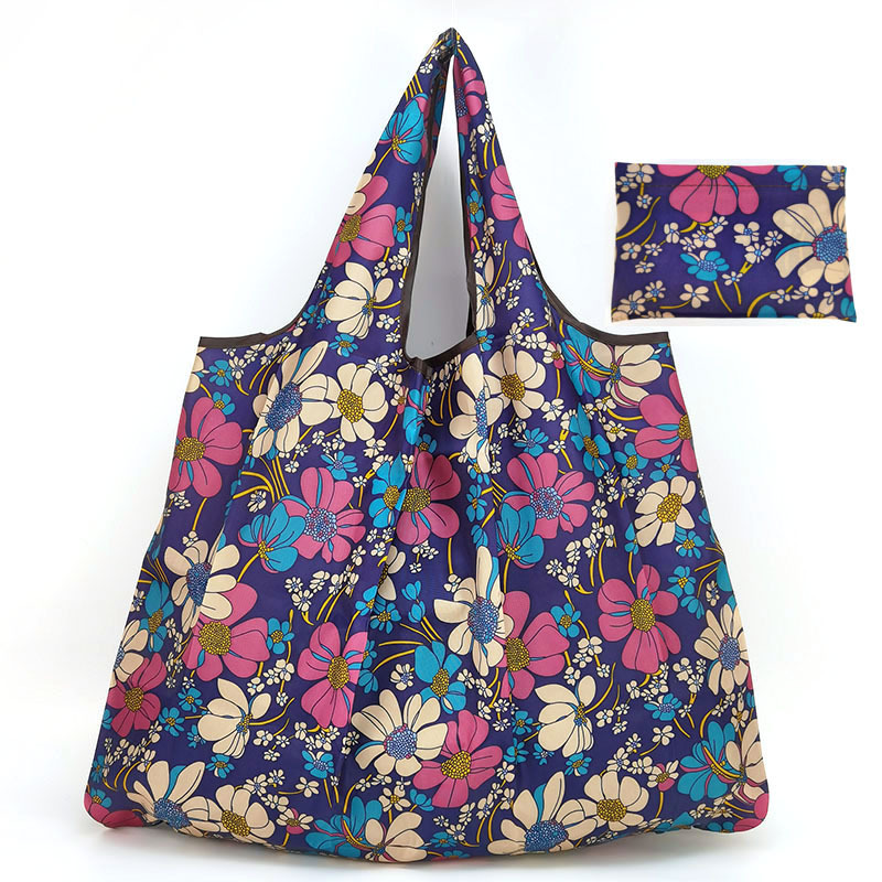 1PC High Capacity Folding Shopping Bag Environmentally Friendly Creative Portable Printing Storage Bag Handbags Travel Outdoor