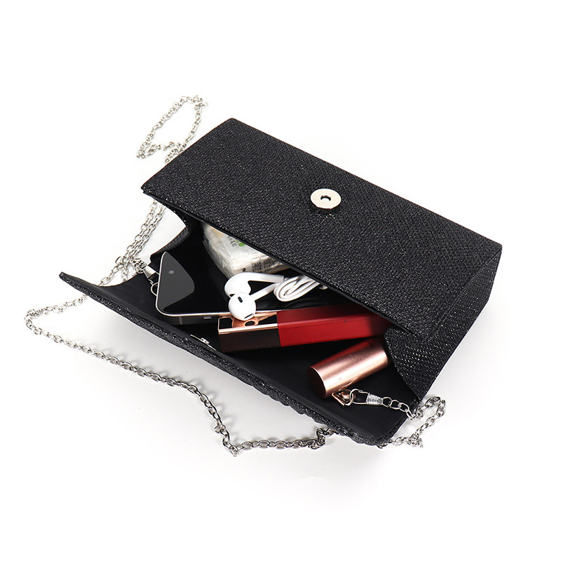 Silver Clutch Bags, Women's Clutches Evening Bags with Detachable Chain, Sequin Bag Envelope Handbags Purses for Women Bridal Prom Party Wedding