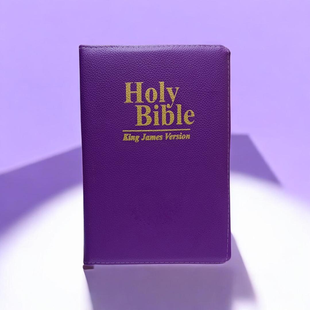 kjv standard size purple, king James version bible, holy bible