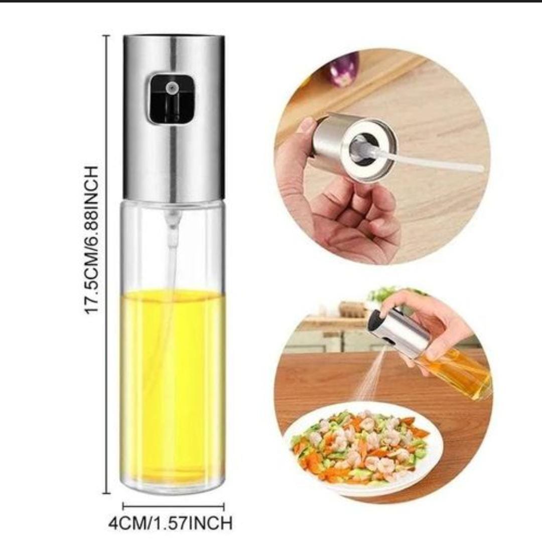 Glass Oil Spray Bottle Make cooking healthier, cleaner and more controlled with this compact oil spray bottle Capacity: 100ml Perfect budget-friendly kitchen essential for every home