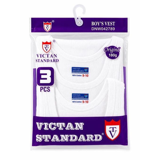 Victan Standard Pure Quality Vests (baby boys) Premium Cotton, Strong & Comfortable ,Upgrade your kids everyday essentials with the 3pcs Set high-quality cotton vest for unmatched comfort