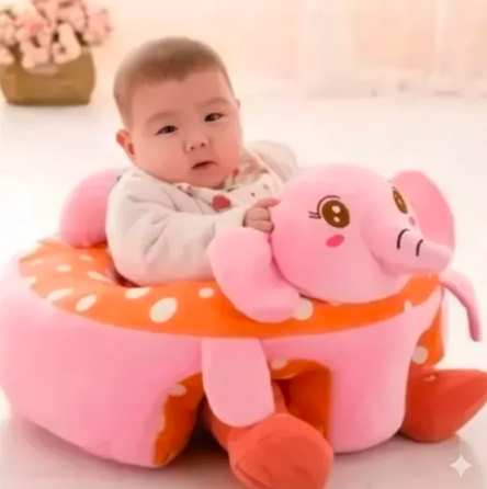 Deluxe Baby Sit-Me-Up Floor Seat – Soft Plush Infant Support Pillow for Sitting Training – Safe, Washable & Breathable Baby Cushion – (For 4-12 Months)