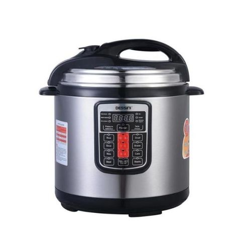 KILIMALL ANNIVESARY DEALS OFFER!! Dessini 6L Electric Pressure Cooker: | 1000W | Stainless Steel | 8 Pre-Programmed Modes | LED Display | Non-Stick Coating | Cool-Touch Handles  Pressure Cookers