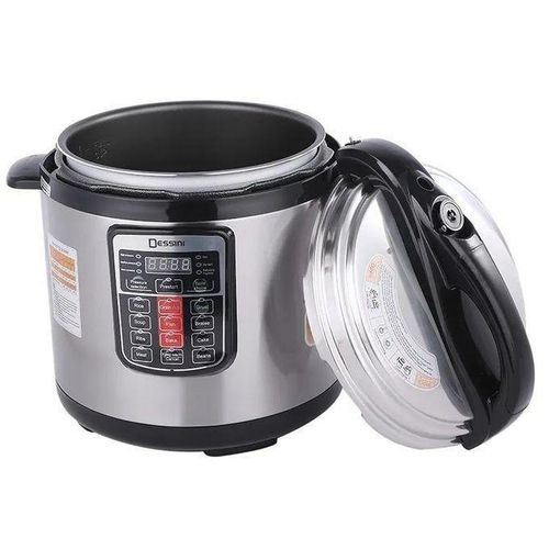 KILIMALL ANNIVESARY DEALS OFFER!! Dessini 6L Electric Pressure Cooker: | 1000W | Stainless Steel | 8 Pre-Programmed Modes | LED Display | Non-Stick Coating | Cool-Touch Handles  Pressure Cookers