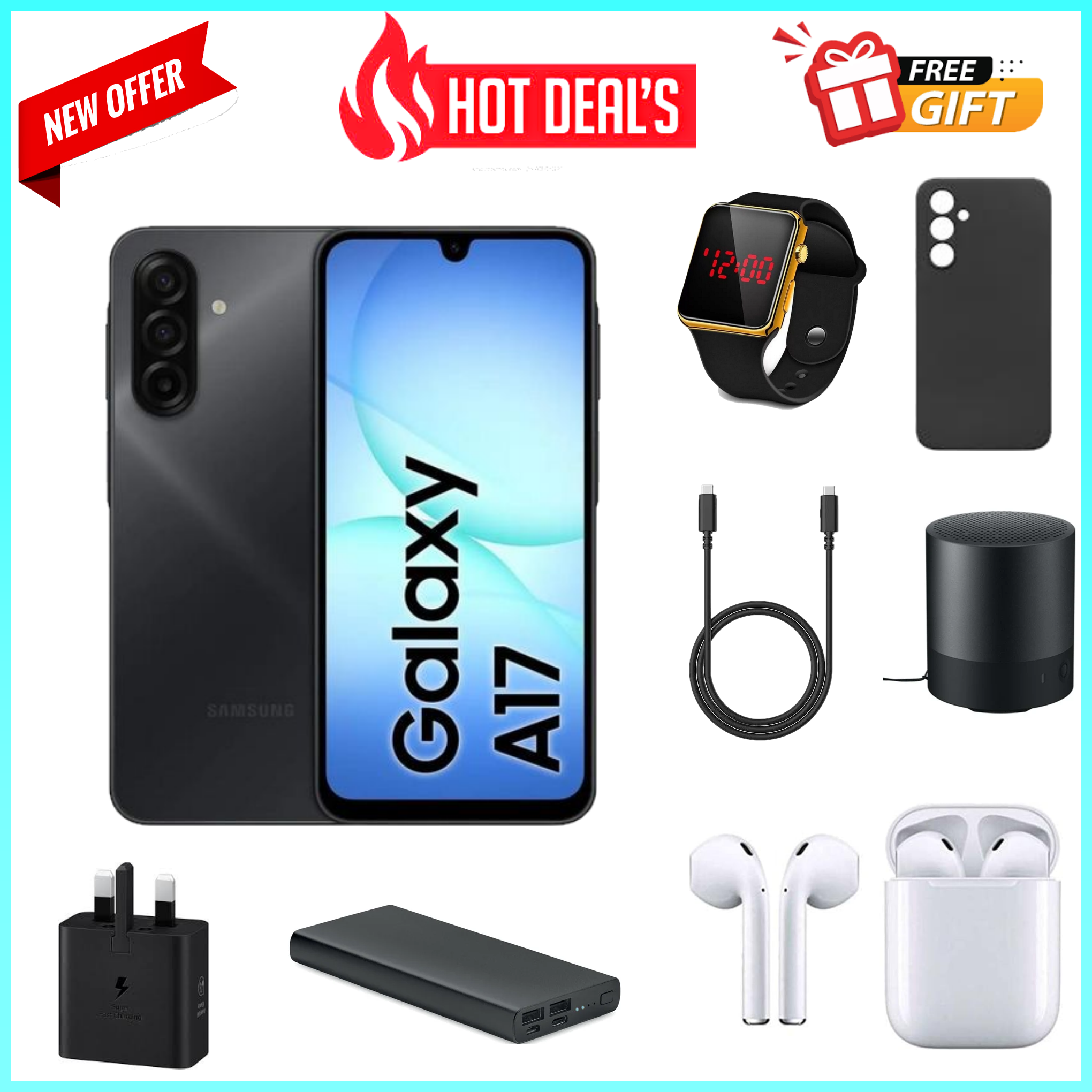LIMITED OFFERS!! Samsung Galaxy A17 256GB ROM +8GB RAM 6.7'' 5000 mAh 50 MP+ 13 MP camera Android 15 Samsung A17, A17 samsung SMARTPHONES+FREE GIFTS