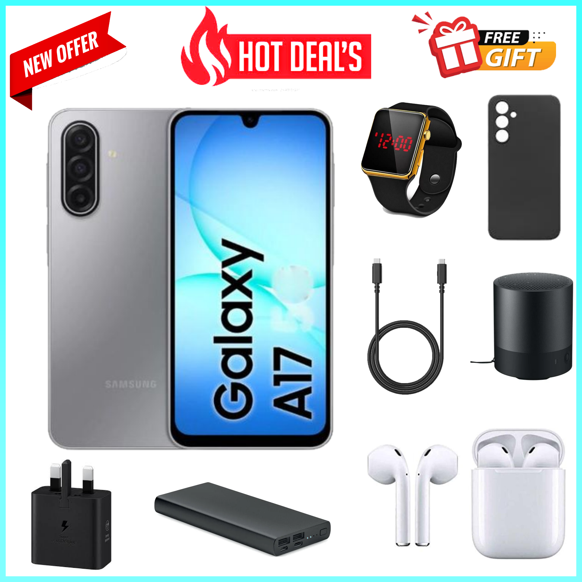 LIMITED OFFERS!! Samsung Galaxy A17 256GB ROM +8GB RAM 6.7'' 5000 mAh 50 MP+ 13 MP camera Android 15 Samsung A17, A17 samsung SMARTPHONES+FREE GIFTS
