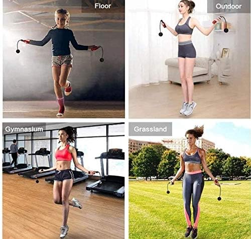 2-in-1 Weighted Jump Rope Exercise Rope – Adjustable Fitness Skipping Rope for Cardio Training Weight Loss Workout Home & Gym Use