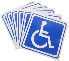 Disabled Wheelchair Access Sign Sticker – Self-Adhesive Accessibility Symbol Waterproof Safety Door Signage for Public Buildings Offices Shops