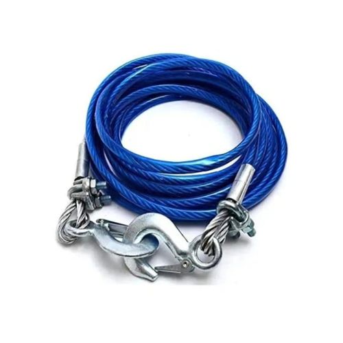 4M 5 Ton Steel Wire Tow Cable Heavy Duty Car Tow Rope Emergency Vehicle Recovery Cable for Cars Trucks SUV Durable Towing Wire