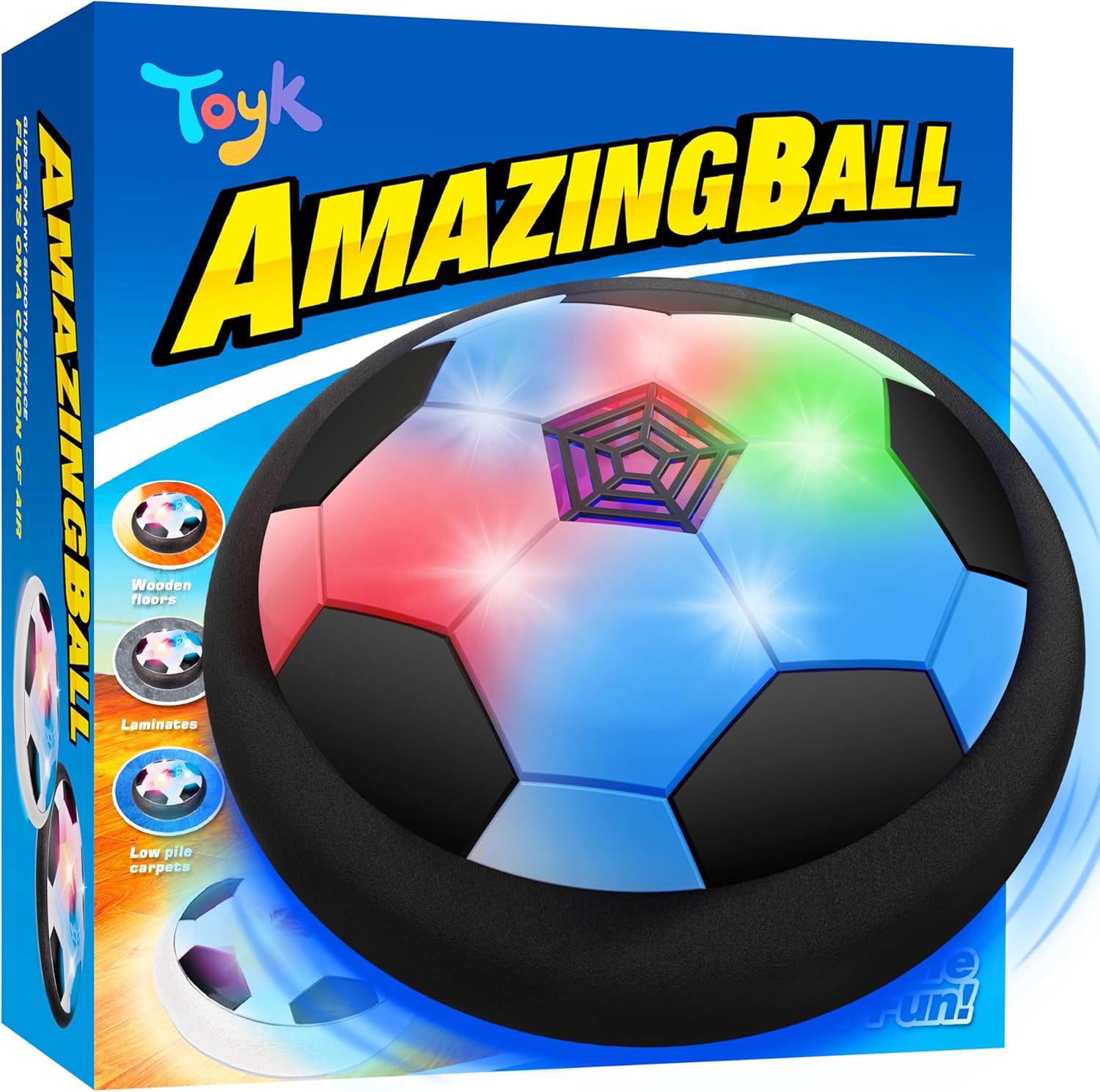 LED Hover Soccer Ball – Air Power Floating Football Toy for Indoor & Outdoor Kids Training Game with Soft Foam Bumper & Lights