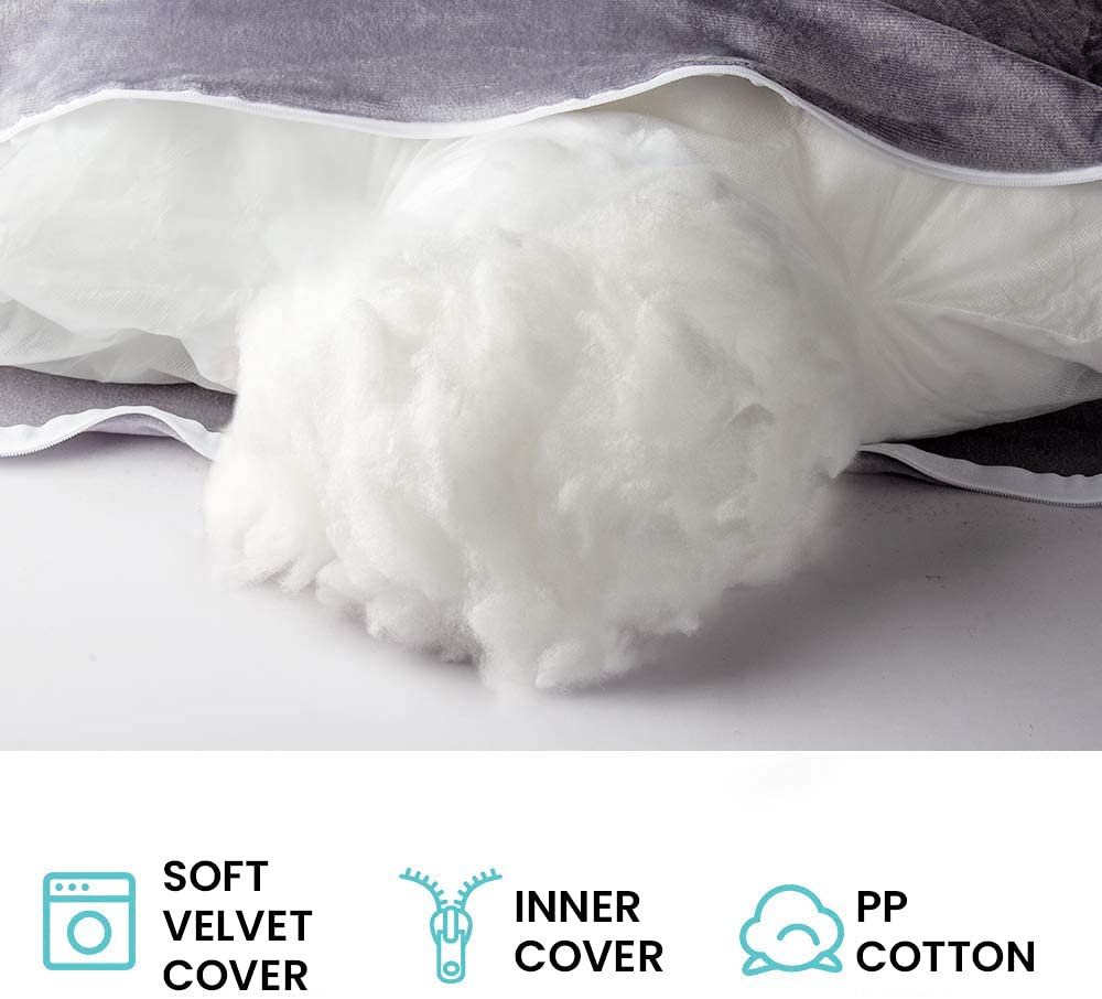 U-Shape Pregnancy Pillow Soft Velvet Maternity Support Pillow Full Body Sleeping Cushion for Pregnant Women Comfort Rest