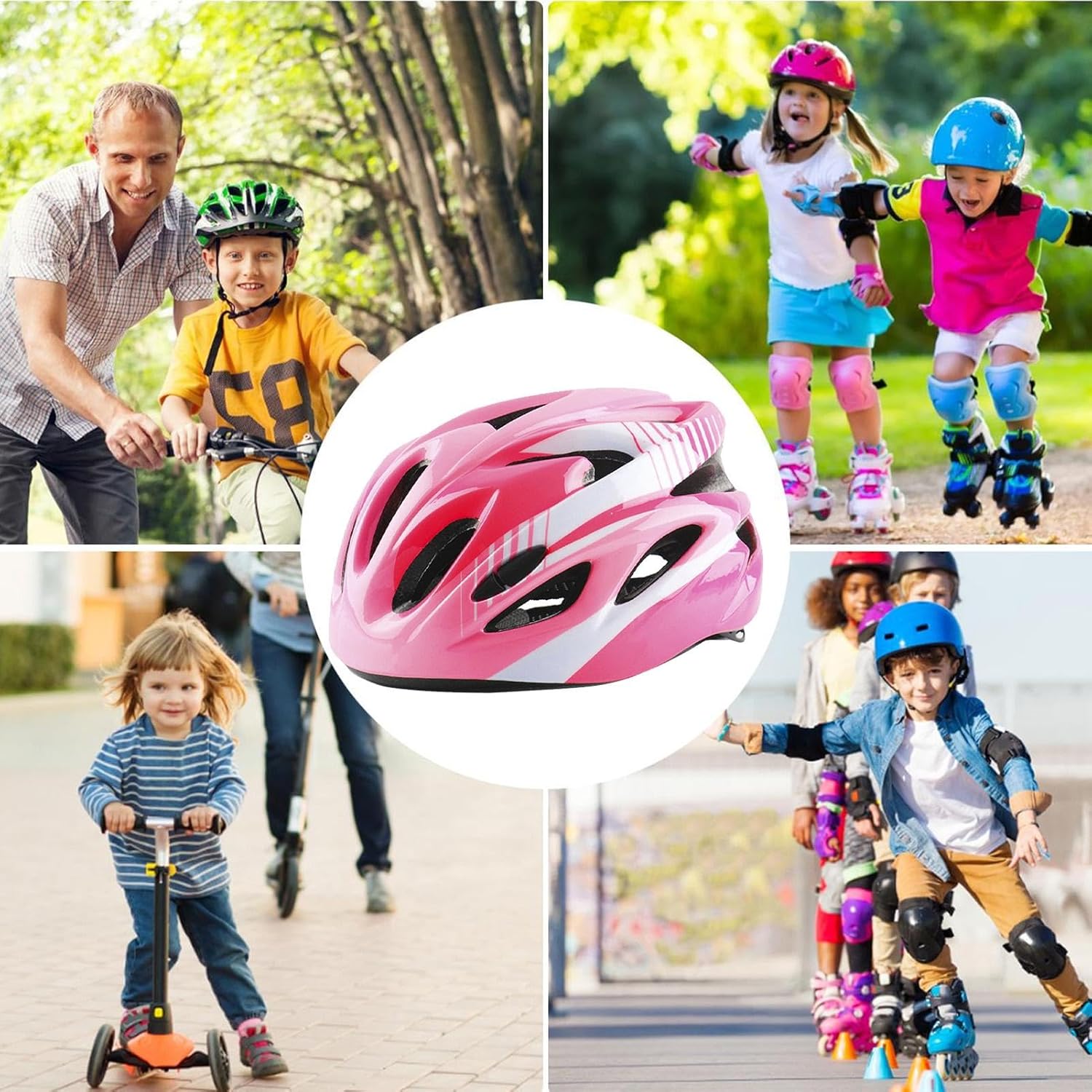 Kids Protective Helmet for Cycling & Outdoor Safety – Adjustable Safety Helmet for Biking Skating Scooter Lightweight Breathable