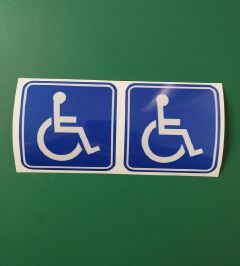 Disabled Wheelchair Access Sign Sticker – Self-Adhesive Accessibility Symbol Waterproof Safety Door Signage for Public Buildings Offices Shops
