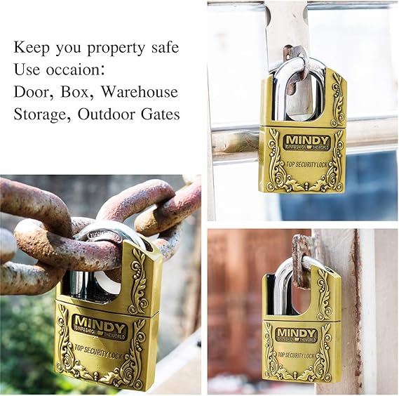 Heavy Duty Security Padlock – Hardened Top Security Lock for Gates, Doors, Storage Units & Outdoor Use Anti-Theft Durable Lock
