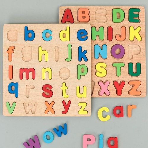 Wooden Alphabet small Letter Board – Educational Learning Toy for Kids Early Writing, Reading & Letter Recognition Practice