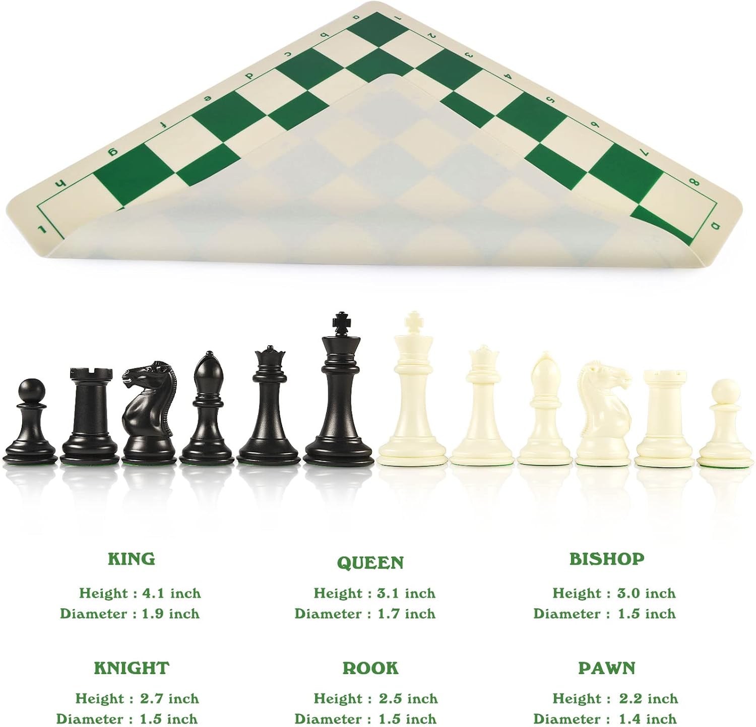 Tournament Chess Board Set – Professional Folding Chess Game for Kids and Adults Strategic Indoor Board Game Entertainment