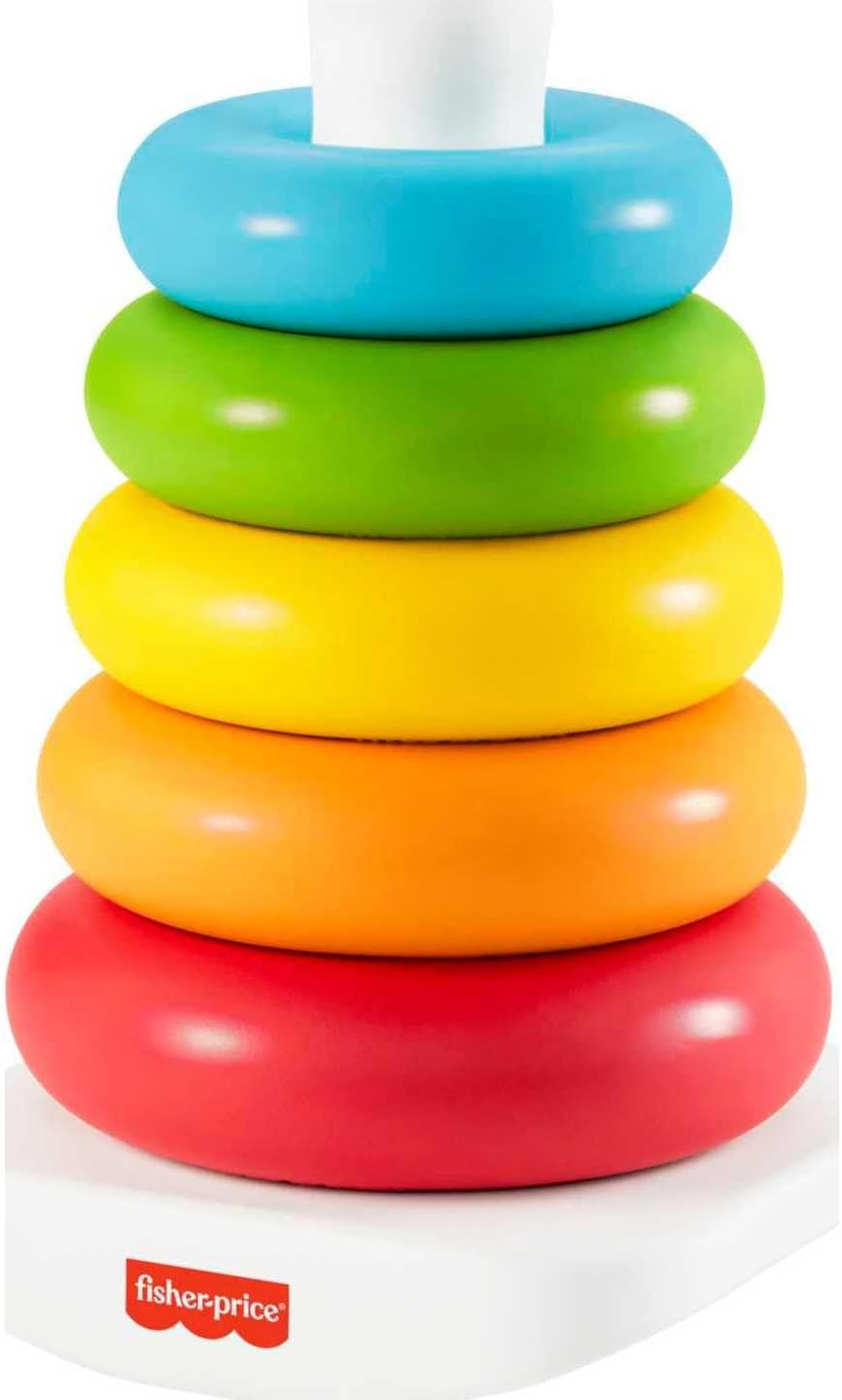 Rock-a-Stack Ring Stacking Toy – Infant Learning Educational Toy for Shape, Color Recognition & Early Motor Skills Development