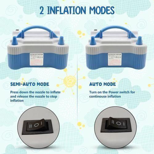 Electric Balloon Pump Dual Nozzle Air Inflator – Fast Portable Balloon Blower Machine for Party Decorations, Events & Celebrations