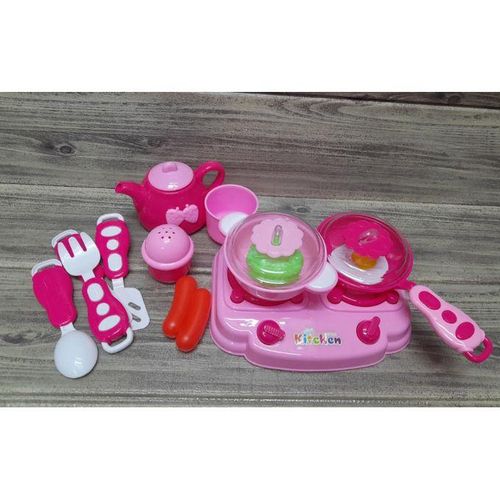 Kitchen Set Toy For Girls Pretend Play Cooking Set With Accessories Educational Role Play Toy For Kids Fun Learning Kitchen Play Set