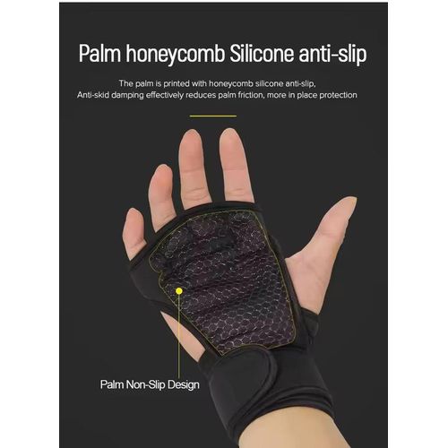 Weightlifting Gloves with Wrist Support – Gym Training Gloves Anti-Slip Fitness Gloves for Gym Workout Weight Lifting & Cross Training