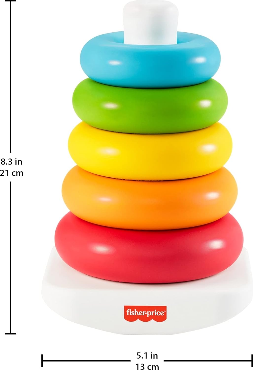 Rock-a-Stack Ring Stacking Toy – Infant Learning Educational Toy for Shape, Color Recognition & Early Motor Skills Development