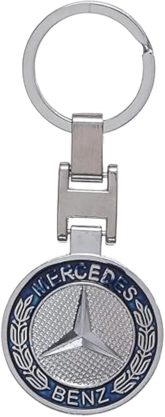 Mercedes Emblem Keyholder – Stylish Metal Car Logo Keychain Accessory for Car Keys, Bags & Everyday Carry Use