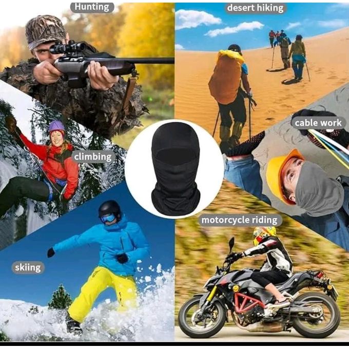 Balaclava and Tactical Cap Combo Set – Outdoor Face Mask & Military Style Cap for Protection-black