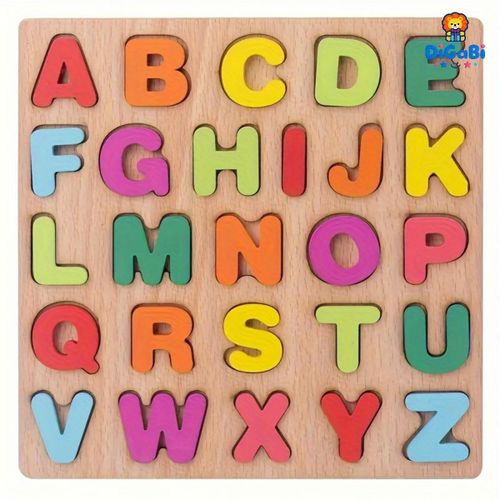 Wooden Alphabet Capital Letter Board – Educational Learning Toy for Kids Early Writing, Reading & Letter Recognition Practice