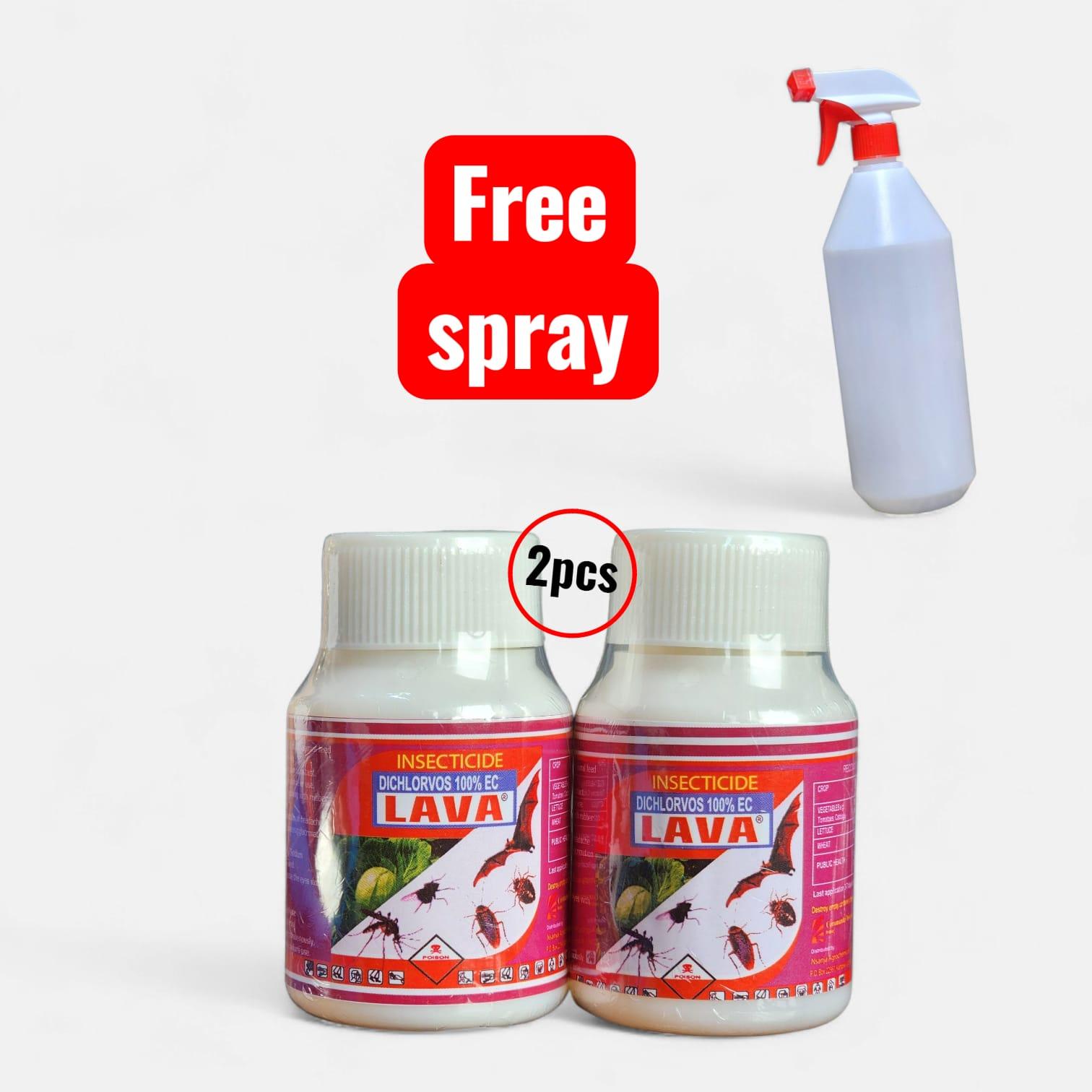 Lava Insecticide 2PCS with Free Spray Bottle – Powerful Insect Killer for Home, Kitchen, Garden & Pest Control Solution