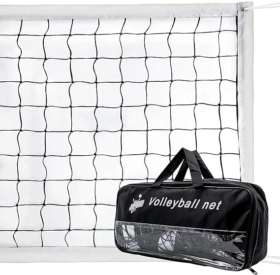 Volleyball Net Set with Free Professional Volleyball Complete Outdoor Indoor Volleyball Kit for Training Beach Backyard Sports Set