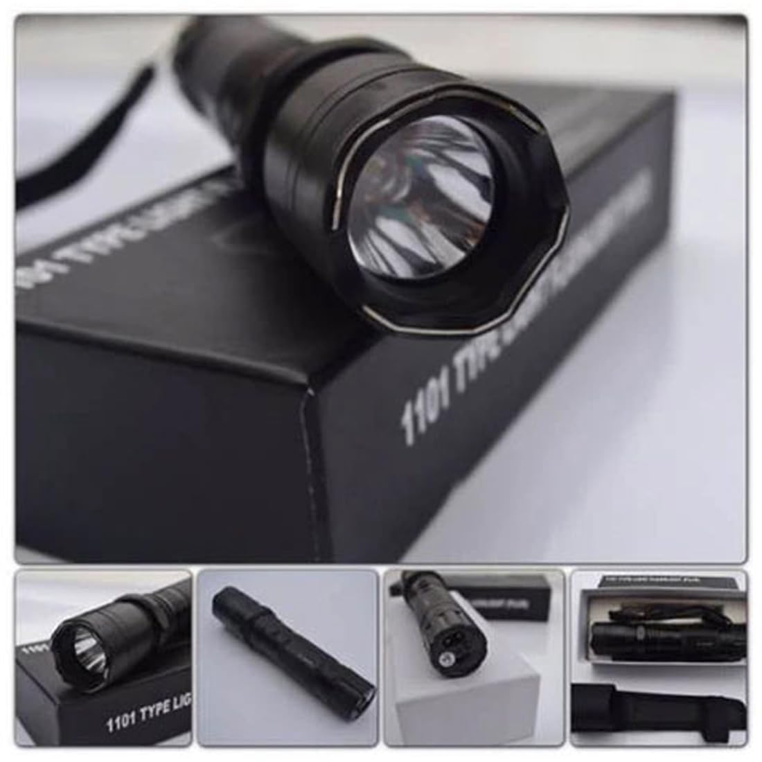 1101 High Power LED Tactical Flashlight Rechargeable Torch – Bright Zoomable Torch Light for Camping Emergency Outdoor Use