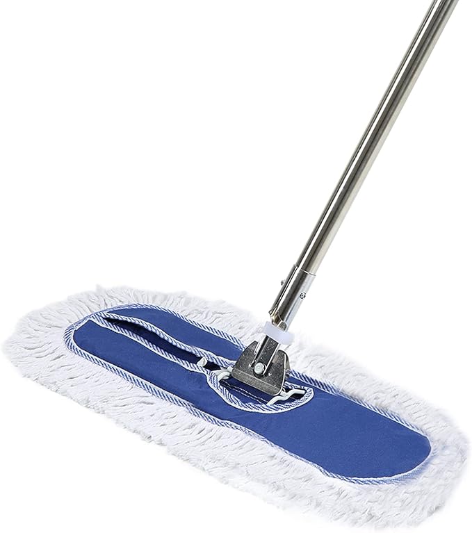 Industrial Dry Mop / Flat Dust Mop – Large Floor Cleaning Mop for Home, Office & Commercial Cleaning