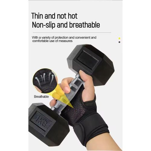 Weightlifting Gloves with Wrist Support – Gym Training Gloves Anti-Slip Fitness Gloves for Gym Workout Weight Lifting & Cross Training